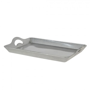 Plateau de service ovale en aluminium plaqué argent de qualité supérieure, motif fruits moderne, pour la maison, les hôtels, l'art déco, la restauration - Product Image 2