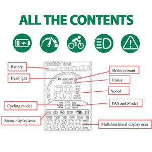 كمبيوتر رقمي مقاوم للماء للدراجة الكهربائية UTAR2 عداد المسافات وعداد السرعة مع ميزات سلكية - Product Image 2