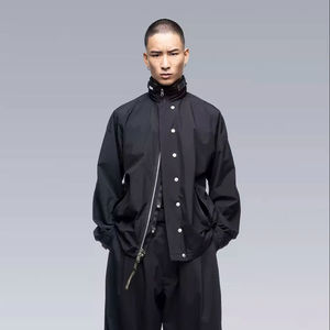 Alta calidad Techwear moda cremallera completa con capucha durabilidad impermeable Cyberpunk chaquetas tácticas hombres - Product Image 1