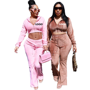 ชุดเซ็ตเสื้อฮู้ดดี้และกางเกงจ็อกเกอร์ลำลองแฟชั่นสำหรับผู้หญิง ฤดูหนาว สไตล์ทันสมัย ชุดลำลองสองชิ้น - Product Image 1