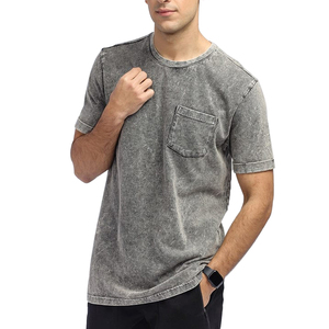 Heavy Batik Wash To Do Old Color sólido Camiseta de manga corta Trend High Street Style OVERSIZE Hombro suelto Media manga Hombre - Product Image 1