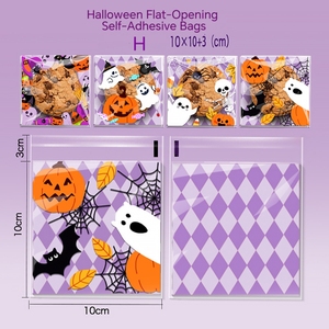 Thiết kế mới Halloween đứng tự dính cấp thực phẩm <span class=keywords><strong>Bopp</strong></span> túi cho Snack kẹo cao su thức ăn vật nuôi thạch Sushi bao bì - Product Image 5