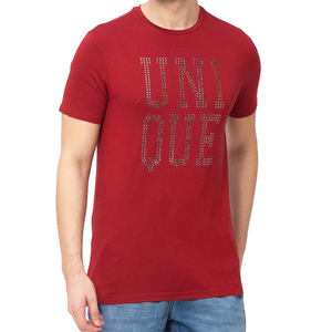 T-shirt pour homme en coton uni prêt à imprimer, tissu stable, couture solide, respirant, toucher doux, durable, pour un usage quotidien - Product Image 1