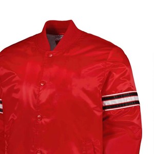 Blouson bomber universitaire à col montant en toile pour homme, broderie personnalisée sur le devant, design personnalisé pour l'école et le collège - Product Image 5