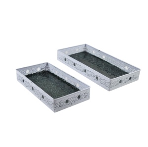 Bandeja DE SERVICIO DE Metal de aluminio moderna, esmalte decorativo y revestimiento en polvo, acabado, artículos de cocina, accesorios, hogar, Hotel, restaurante - Product Image 2