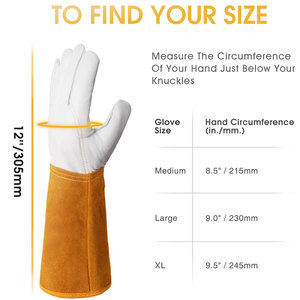 Gants de travail en cuir personnalisés avec logo, résistants à la chaleur, durables et respirants pour hommes - Prix bas - Product Image 6