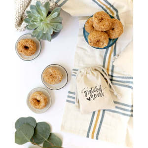 Lot de 6 sacs en coton pour cadeaux de Thanksgiving sur le thème du cœur reconnaissant - Product Image 2