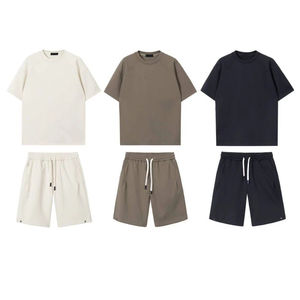 ชุดเซ็ตเสื้อผ้าผู้ชายสั่งทำพิเศษ กำลังฮิต ชุดลำลอง 2 ชิ้น ผ้าฝ้าย 100% แขนสั้น เหมาะสำหรับวิ่ง - Product Image 3