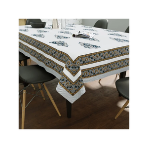 Mantel de Hoja de Rosa, Mezcla de Algodón y Lino, 60x90 Pulgadas, 185 GSM, 220 Hilos, Textura Fina, Borde Botánico, Colección para el Hogar - Product Image 3