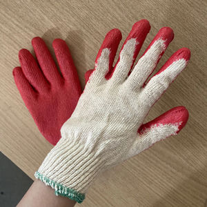 Gants enduits de caoutchouc vietnamiens Gants de travail de sécurité anti-coupures et antidérapants avec semi-revêtement en latex réutilisables pour le jardinage - Product Image 1