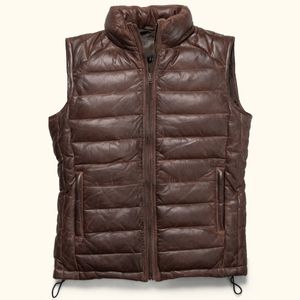 Chaleco informal transpirable de cuero genuino para hombre, chaleco con cuello en V, botón de punto, moda de invierno, cera de fresado, recién llegado, adultos - Product Image 6