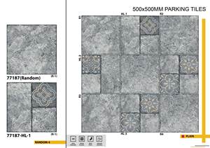 Azulejos de estacionamiento de porcelana 40x40cm Área exterior 400x400mm Azulejo de pavimentación Pisos exteriores Azulejos de porcelana Estacionamiento de porcelana - Product Image 4