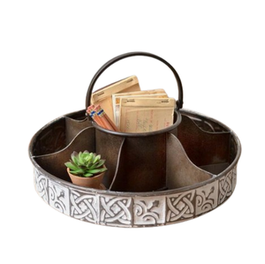 Caddy de Metal de hierro de gran venta, accesorios para el hogar y utensilios de cocina, habitación de Hotel, restaurante, cantidad a granel, Caddy de Metal galvanizado - Product Image 6