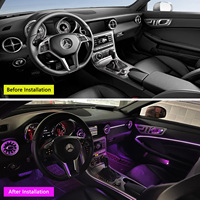 Lumière ambiante de haute qualité 64 couleurs W172 pour Mercedes Benz SLK-class R172 SLC Sports Car 2011-2015, lampe d'ambiance intérieure