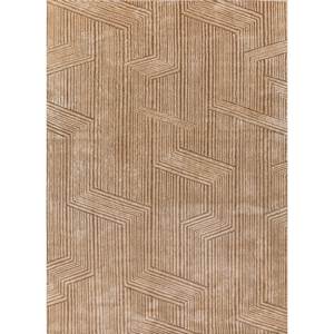 พรมอะคริลิคถักมือลายเรขาคณิตสีเบจน้ำตาลคลาสสิก รุ่น Aprezo สำหรับบ้าน สำหรับทางเดิน รูปทรงสี่เหลี่ยมผืนผ้า รุ่น AIAR-3019 - Product Image 1