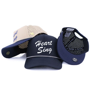 Gorra de béisbol, gorra de Golf, impermeable, 100% poliéster, cuerda de secado rápido, gorra de 5 paneles con cierre a presión, gorra cortada con láser, gorra de camionero de malla - Product Image 5