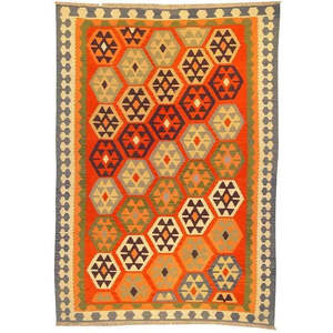 Traditional Ardabil Style Kilim Carpet <b>Wool</b> Cotton Area Rug Artisan <b>Crafted</b> Colorful Design Home Interior Floor Decor - Product Image 1