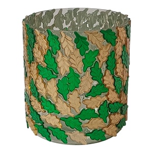 Décoration intérieure dorée et verte Vente à chaud de bougies de luxe vides personnalisées de haute qualité Récipients et bocaux en verre avec mosaïques fabriquées à la main - Product Image 4