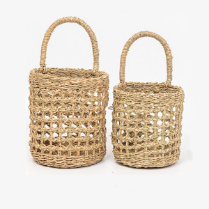 Panier mural en jonc de mer tissé à la main pour le stockage de l'oignon et de l'ail paniers suspendus en paille de haute qualité - Product Image 3