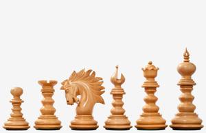 Pièces d'échecs artisanales de Saint-Pétersbourg en bois d'ébène et de buis, roi de 4,3 pouces, boîte de rangement incluse - Product Image 4