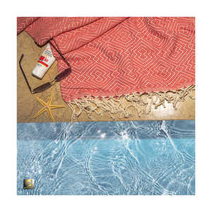 Bold Striped Turkish Cotton <b>Beach</b> <b>Towel</b> Quick Dry <b>Lightweight</b> Peshtemal Flat Woven Stylish Travel Companion for Bath and <b>Beach</b> - Product Image 4