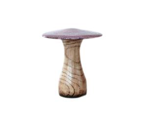 Natural textured wooden <b>mushroom</b> pedestal <b>for</b> cozy home <b>decor</b> sacred space embellishments or plant stand functionality - Product Image 4
