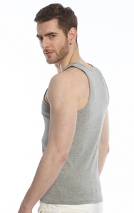 เสื้อกล้ามออกกำลังกายผู้ชายแบบแห้งเร็วสำหรับฤดูร้อน ผลิตตามสั่ง ระบายอากาศได้ดี เหมาะสำหรับฟิตเนสและกีฬา สไตล์ลำลอง ถักทอ พิมพ์ลายแบบซับลิเมชั่น - Product Image 5