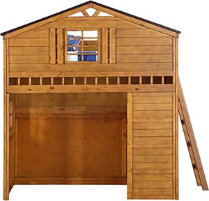 Conjunto de muebles de dormitorio para niños y niñas, cama rosa con cabecero de librería, TH-H8268, princesa - Product Image 1