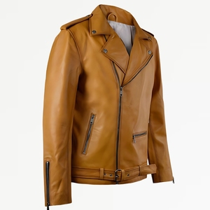 Chaqueta de cuero para mujer, negra, delgada, de piel de cordero Real, corta, de alta calidad, transpirable, de manga larga, chaqueta de cuero para mujer - Product Image 3