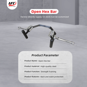 Barra Trap Bar Aperta per Sollevamento Pesi di Alta Qualità con Rivestimento in Polvere Nera - Product Image 2