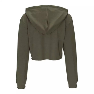 Venta al por mayor de alta calidad recortada superior Sudadera con capucha de moda al aire libre con estilo de manga completa de longitud Crop Top Mujeres Sudadera con capucha personalizada - Product Image 2