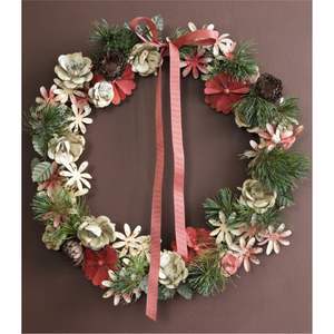 Wholesale Hand-Painted <b>Metal</b> Flower <b>Wreath</b> Weather-Resistant Iron Wall Decor - Modern Floral Sculpture <b>Wreath</b> for Wall Hanging - Product Image 5