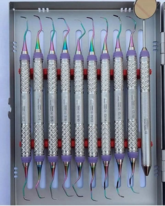 Wholesale Dental Periodontal Gracey Curettes Surgical Lightweight Handle for Dentists Set of 10 Instruments Dental <b>Sickle</b> Scaler - Product Image 2