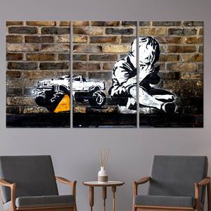 Impression sur toile plate de Banksy Praying Boy, lot de 3 toiles - Product Image 1