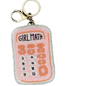 Colorful Seed Beaded Embroidery Keychain Handmade Decorative Bag <b>Accessory</b> Handmade Beaded Seed Beads Keychain Fashion Embroider - Product Image 1
