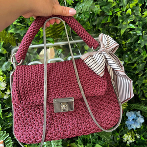 Bolso de ganchillo para mujer Bolso de hombro cruzado de punto Bolso de ganchillo lindo para niñas OEM Hecho en Vietnam - Product Image 6