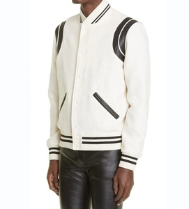 Chaquetas universitarias personalizadas para hombre 2024 para otoño e invierno, chaqueta de béisbol con logotipo bordado de alta calidad, tela de lona con letras - Product Image 3