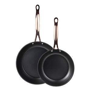 Set di 2 padelle 20-24 cm in alluminio forgiato nero opaco effetto rame Bergner - Product Image 1