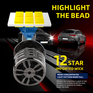 Bombilla LED para Coche H4 de <span class=keywords><strong>40000</strong></span> Lúmenes y 6500K Personalizable, H1 H7 H11 9005 9006, Súper Brillante, 250W, Faro Delantero LED Dual para Coche - Product Image 4