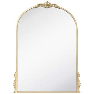 Miroir sur pied antique avec cadre doré décoratif pour la décoration de la maison de luxe, pièce d'accentuation - Product Image 5