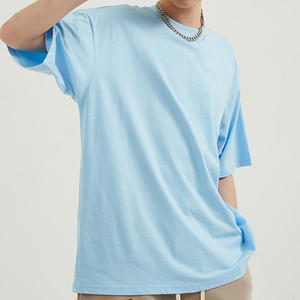 220Gsm venta al por mayor de alta calidad 100% algodón camiseta personalizada para hombres que imprime su marca de gran tamaño hombro caído camiseta para hombres - Product Image 2