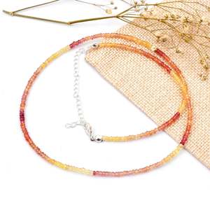 Collar de Cuentas de Zafiro Amarillo Sombreado Songea, Accesorio de Joyería de Moda - Product Image 2