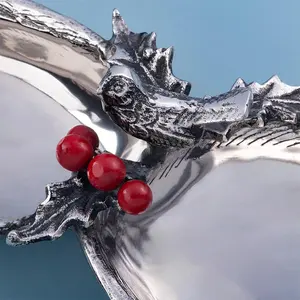 Plateau en métal artisanal de luxe pour la maison Plateau en métal pour ustensiles de cuisine Plateau en métal artisanal vintage pour la décoration de la maison plaqué Zahid safe - Product Image 3