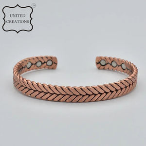 Bracelet en cuivre réglable pour hommes femmes bracelet d'arthrite bracelet de santé magnétique - Product Image 3