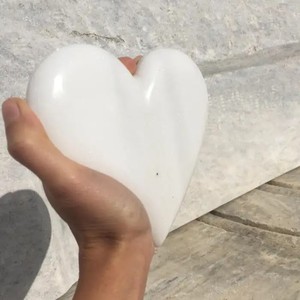 หัวใจหินอ่อนหรูหราหัวใจแห่งความรักหัวใจหินอ่อนแกะสลักด้วยมือของขวัญตกแต่งบ้าน - Product Image 6