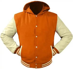 Veste de baseball couleur et design personnalisé pour hommes en gros veste universitaire Letterman avec capuche pour hommes - Product Image 1