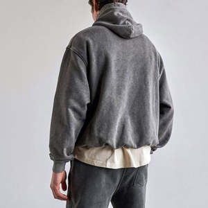 Diseña Tu Propia Sudadera con Capucha con Lavado Ácido, Alta Durabilidad, Etiquetado Privado, Novedades, Ropa Deportiva Holgada, Sudadera Vintage - Product Image 2