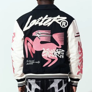 แจ็กเก็ตเลตเตอร์แมนสำหรับผู้ชายแจ็กเก็ตเบสบอลวิทยาลัยดีไซน์ปรับแต่งได้ - Product Image 2