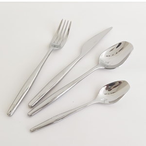 Juego de cubiertos Vintage nórdico de diseñador Juego de cubiertos de metal de acero inoxidable de plata preciosa Regalos de inauguración de la casa - Product Image 2