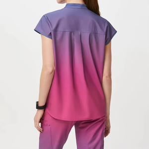 Tenues d'infirmière en polyester, rayonne et élasthanne, ensembles de vêtements de travail, designs tendance, nouveau style, uniforme médical d'hôpital - Product Image 4